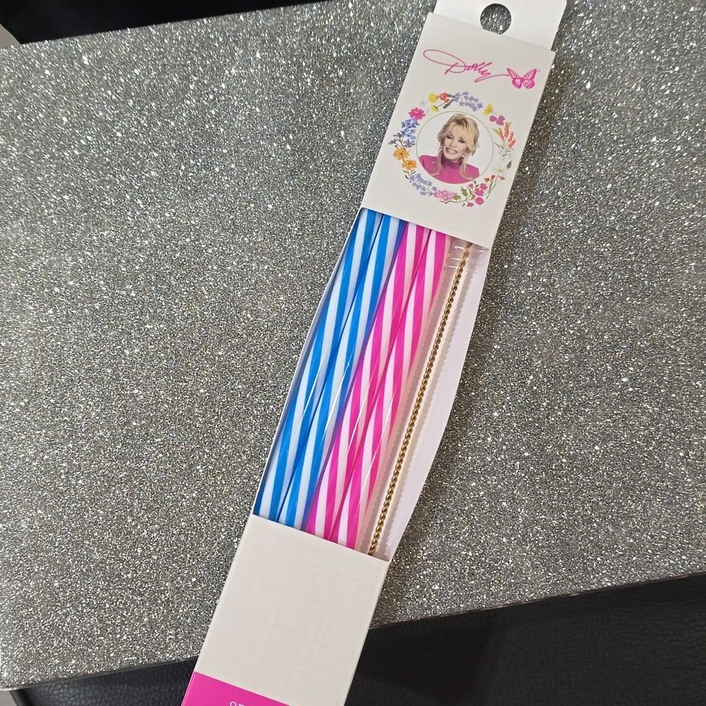 Dolly Parton Spring Reusable Straws- 4-CT - Picture 8 of 8